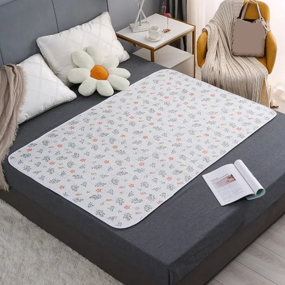 Baby Mattress Waterproof - นุ่มกันน้ําเด็กปัสสาวะล้างทําความสะอาดได้ดอกไม้รูปแบบผ้าปูที่นอนแผ่นปัสสาวะBreathable Bed Protectorผ้าอ้อมเด็กวัยหัดเดิน