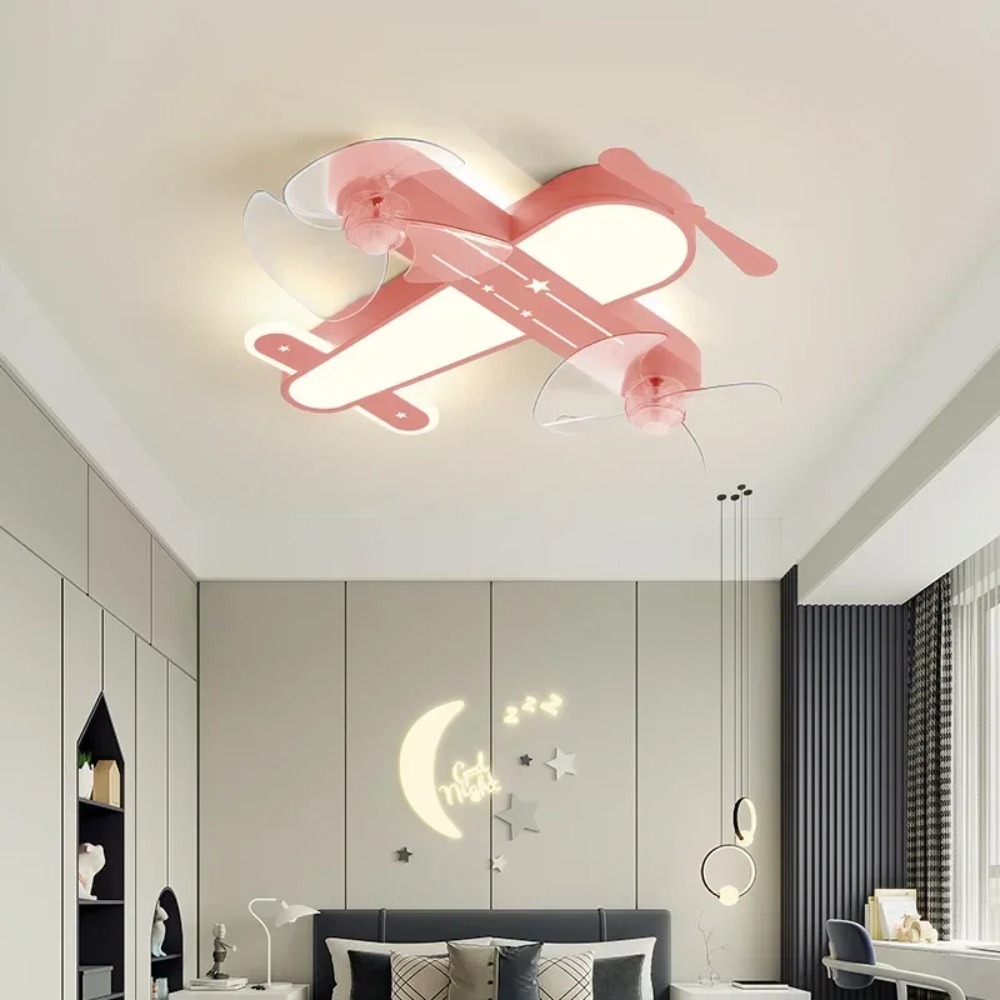Baby Nursery Light Fixture - ไฟเพดาน LED รูปเครื่องบินสมัยใหม่ โคมไฟการ์ตูนสร้างสรรค์สำหรับเด็ก ห้องเด็ก ห้องนอน