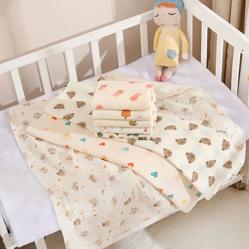 Baby Nursery Items - เด็กรับผ้าห่มสําหรับทารกแรกเกิดผ้าฝ้าย Muslin Swaddle ผ้าห่มผ้าปูที่นอนทารกผ้าเช็ดตัวเด็กรายการแม่เด็ก