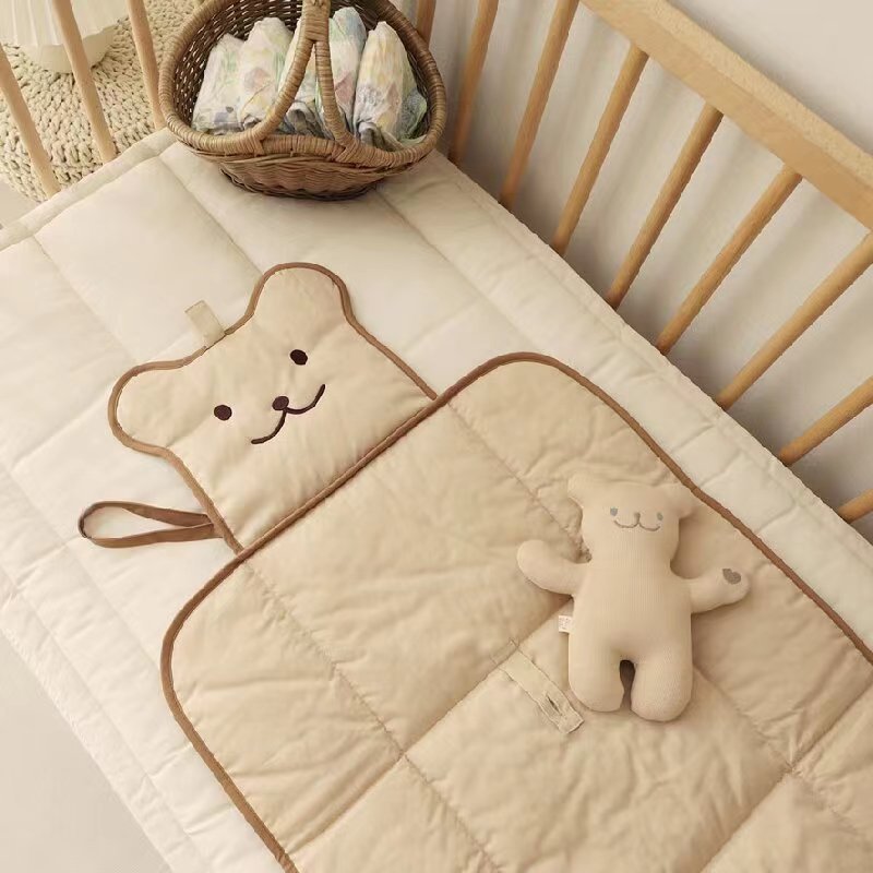 Baby Mattress Waterproof - ทารกแรกเกิดเปลี่ยนเสื่อผ้าฝ้ายกันน้ําแบบพกพาขนาดใหญ่เปลี่ยนผ้าอ้อมที่นอน Play Mats เครื่องนอนที่นอน