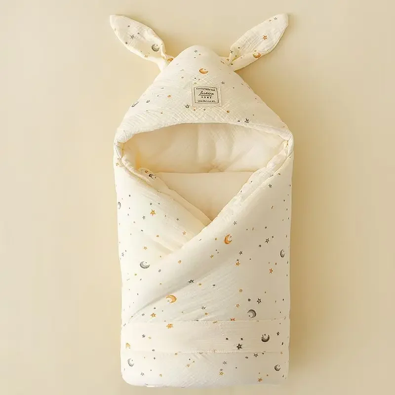 Baby Nursery Items - ผ้าฝ้ายคุณภาพสูงทารกแรกเกิด Swaddle ผ้าห่มน่ารักกระต่ายหูโรงพยาบาล Delivery Wrap Extra