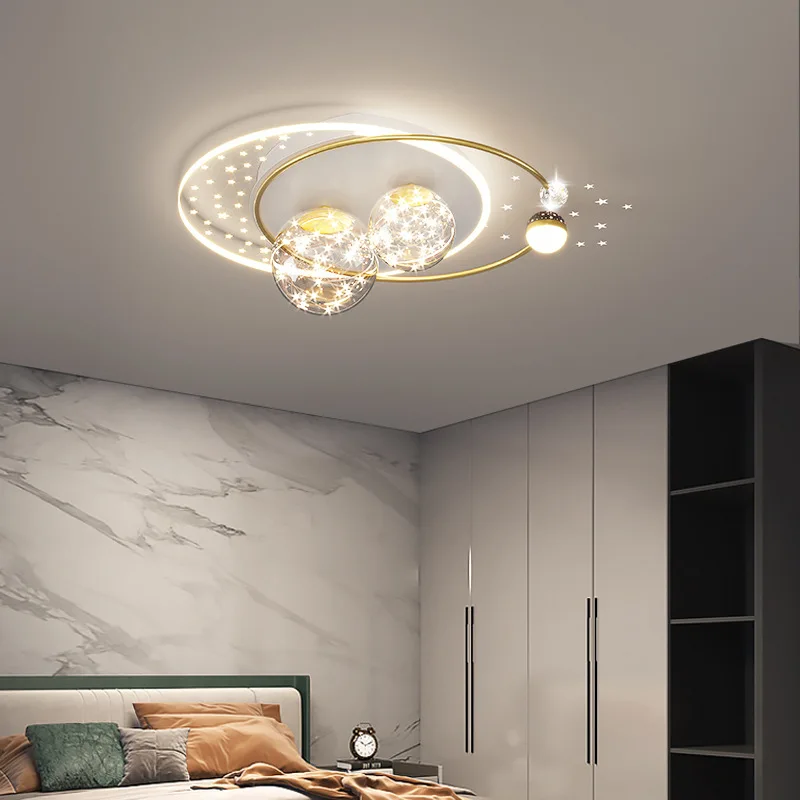 Baby Nursery Light Fixture - โคมไฟเพดานรูปดาวสไตล์นอร์ดิก ปรับความสว่างได้ สำหรับห้องนอนเด็ก ห้องเด็กอ่อน ห้องเด็กเล็ก ตกแต่งสไตล์มินิมอล