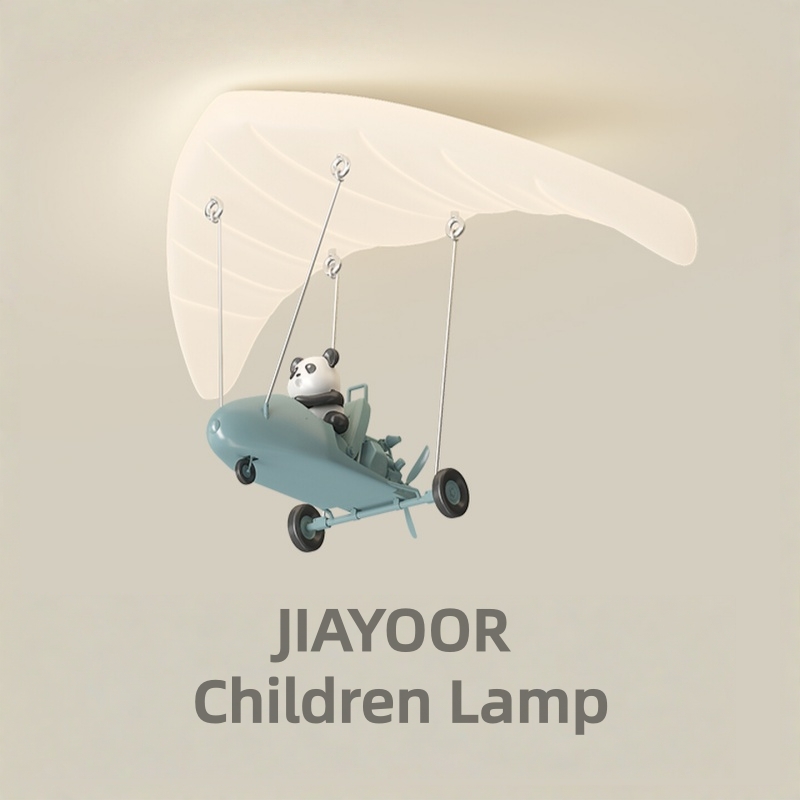 Baby Nursery Chandelier - โคมไฟเพดานลายการ์ตูนนักบินสำหรับห้องเด็ก ห้องอ่านหนังสือ ห้องนอน ไฟ LED โคมไฟห้อยสำหรับเด็กผู้ชาย