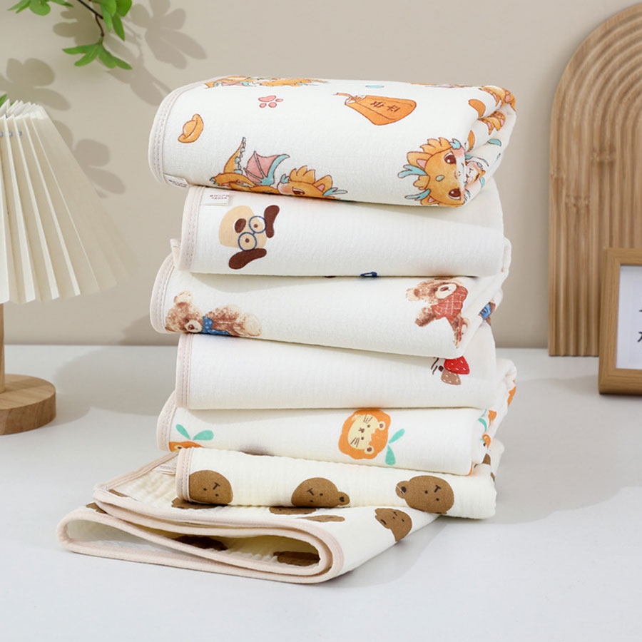 Baby Mattress Waterproof - 70x90 ซม.การ์ตูนเด็กล้างทําความสะอาดได้ผ้าฝ้ายผ้าอ้อมกันน้ําและBreathable Baby Leak Proofผ้าอ้อมPadสําหรับFour Seasons
