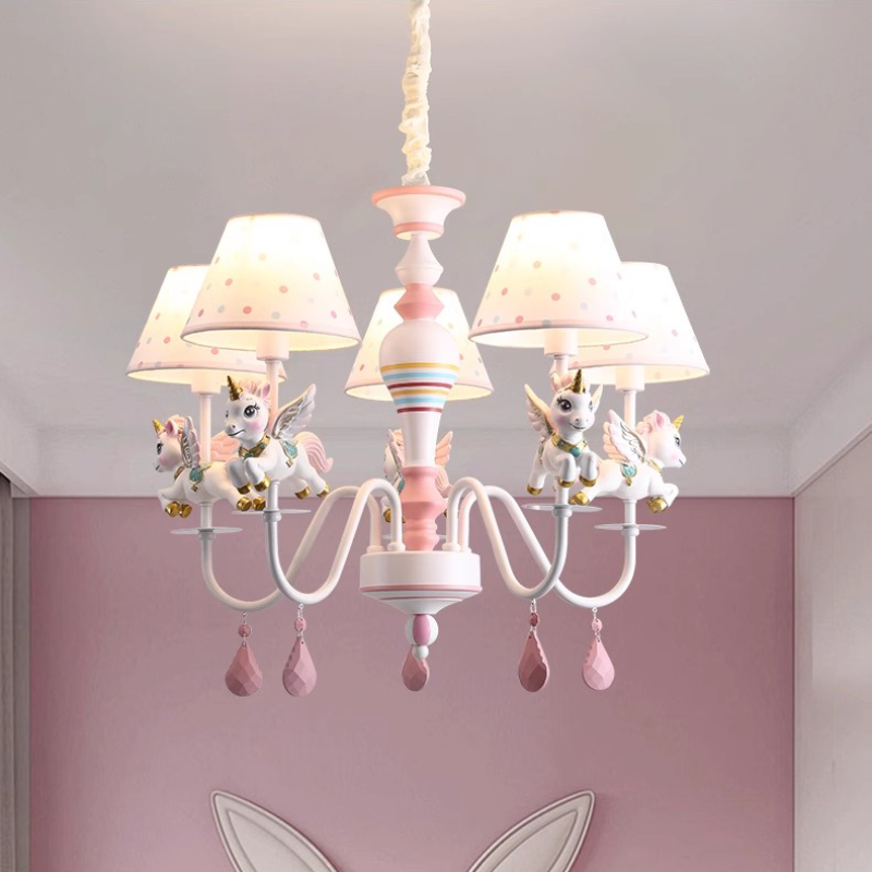 Baby Nursery Chandelier - โคมไฟระย้าห้องเด็กปี 2025 โคมไฟ LED ห้องเจ้าหญิง โคมไฟห้องนอนเด็กผู้หญิง