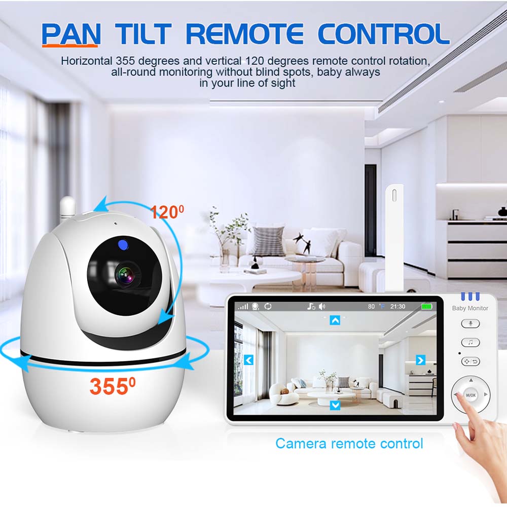 จอภาพวิดีโอสําหรับเด็กขนาด 5 น - Baby Nursery Camera บทวิจารณ์และราคา