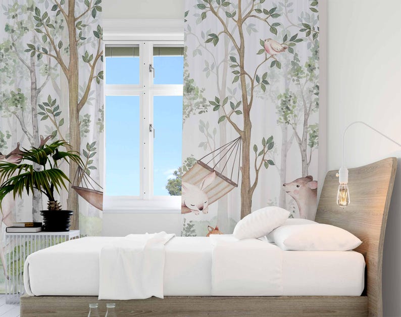 ม่านลายสัตว์ป่า ม่านห้องนอนเด็ - Baby Nursery Curtains บทวิจารณ์และราคา