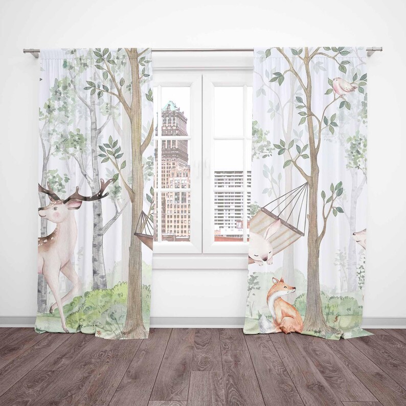 ม่านลายสัตว์ป่า ม่านห้องนอนเด็ - Baby Nursery Curtains บทวิจารณ์และราคา
