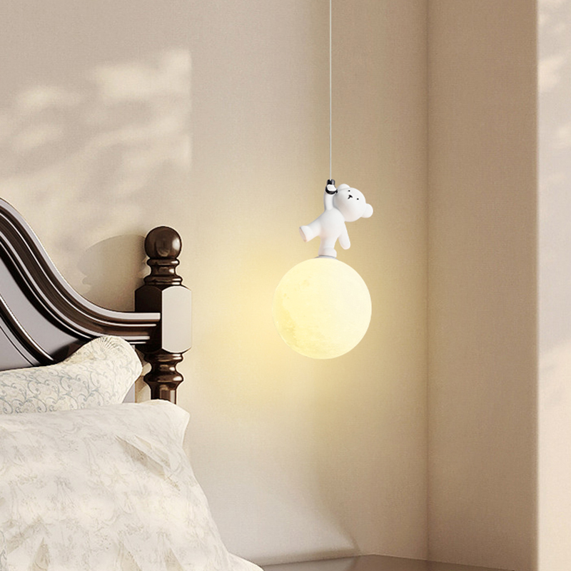 โคมไฟรูปการ์ตูนหมีเรซิ่นโคมไฟแ - Baby Nursery Light Fixture บทวิจารณ์และราคา