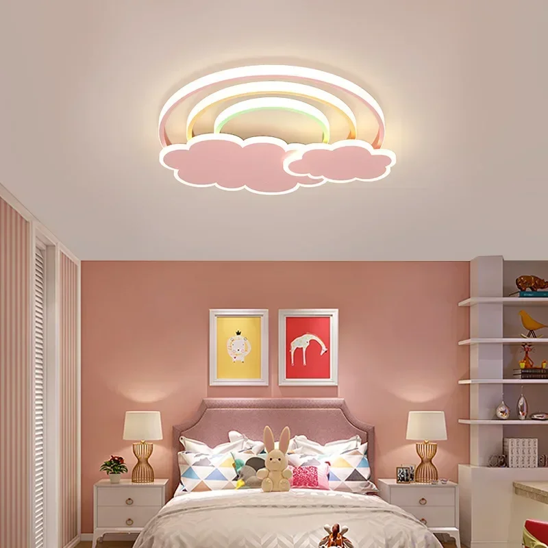 โคมไฟเพดาน LED รูปเมฆสีรุ้งสไต - Baby Nursery Light Fixture บทวิจารณ์และราคา