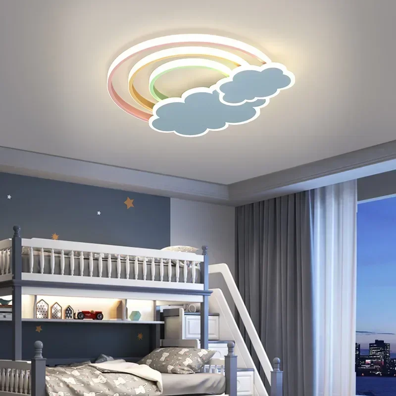 โคมไฟเพดาน LED รูปเมฆสีรุ้งสไต - Baby Nursery Light Fixture บทวิจารณ์และราคา