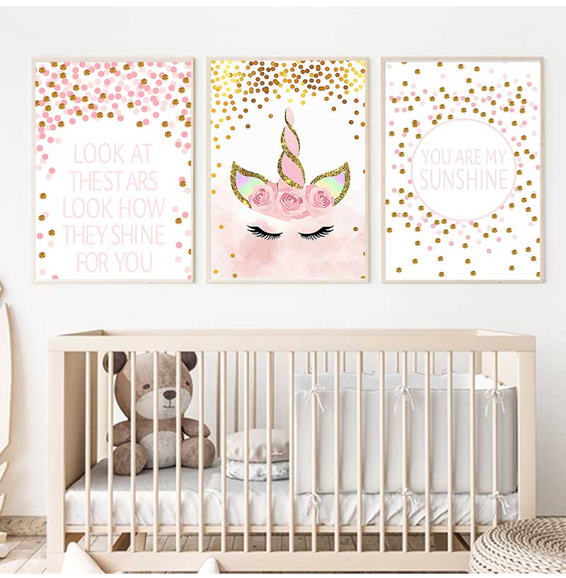 ภาพตกแต่งห้องนอนเด็กผู้หญิง ตก - Baby Nursery Quotes Wall Art บทวิจารณ์และราคา