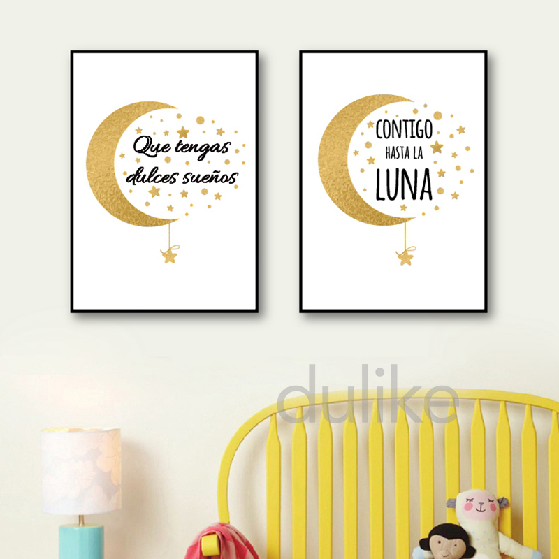 สเปนเด็กห้องนอน Art Decor ภาพว - Baby Nursery Quotes Wall Art บทวิจารณ์และราคา