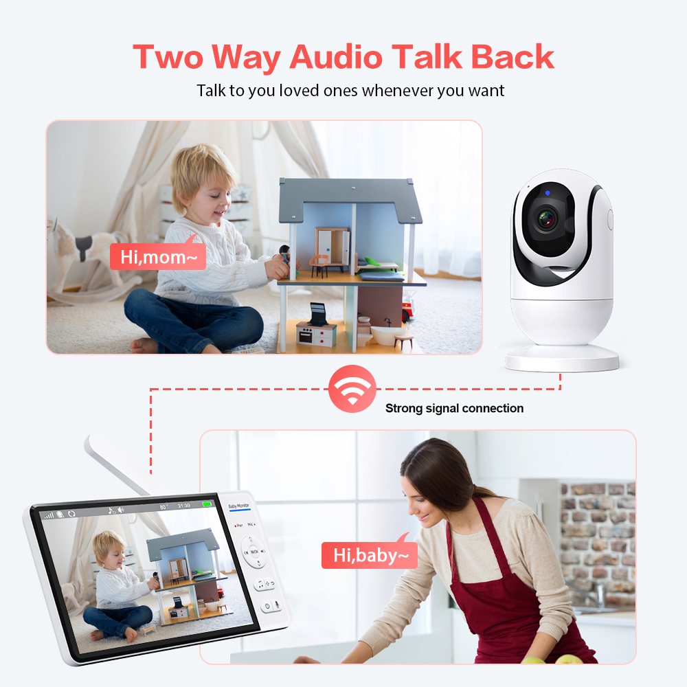 Video Baby Monitor 7 ''1080P H - Baby Nursery Camera บทวิจารณ์และราคา
