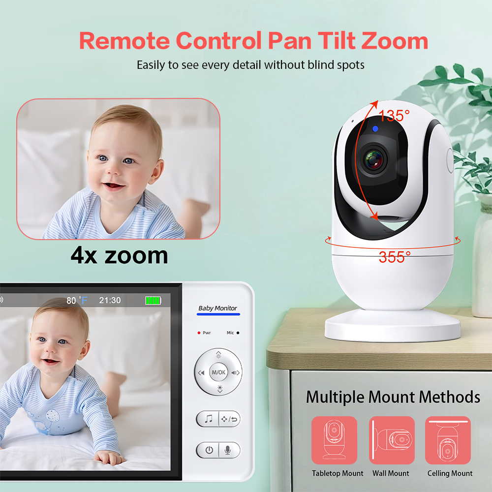 Video Baby Monitor 7 ''1080P H - Baby Nursery Camera บทวิจารณ์และราคา