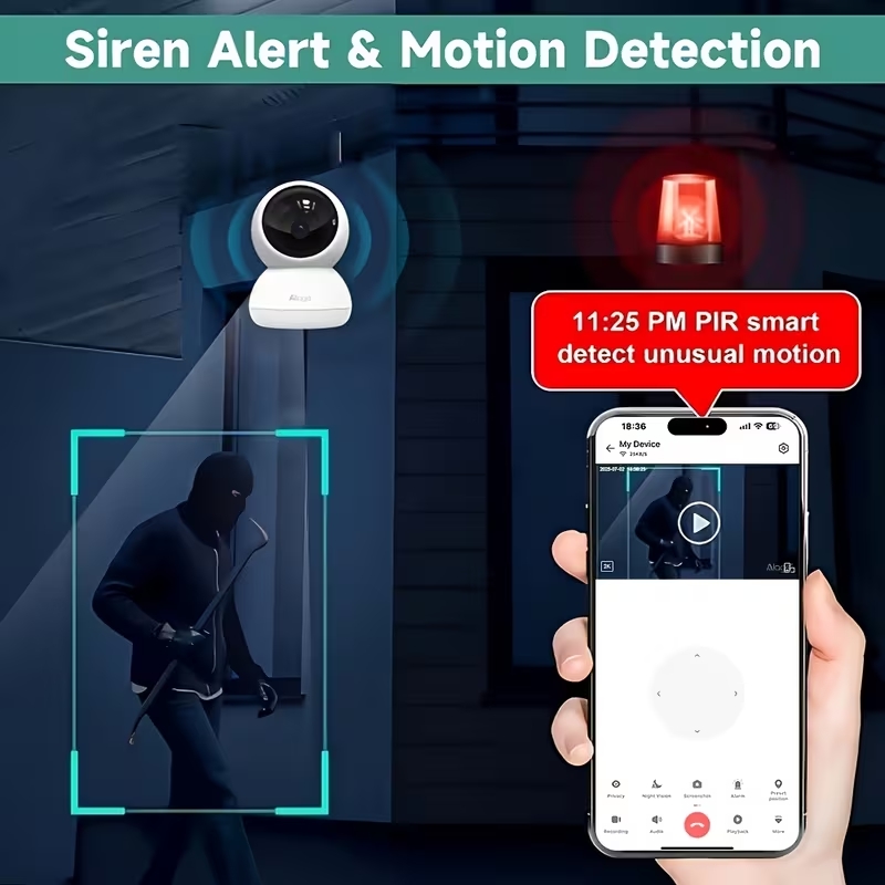 กล้องวงจรปิดอัจฉริยะ WiFi แบบไ - Baby Nursery Camera บทวิจารณ์และราคา