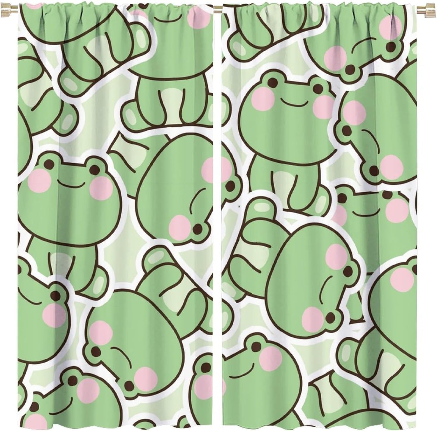 ม่านลายกบสีเขียวน่ารักสำหรับห้ - Baby Nursery Curtains บทวิจารณ์และราคา