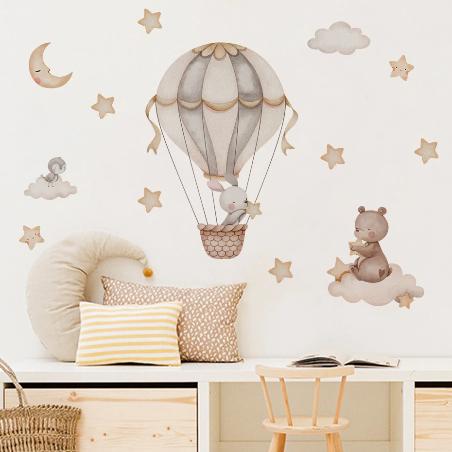 สีน้ําหมี Hot Air บอลลูน Cloud - Baby Nursery Needs บทวิจารณ์และราคา