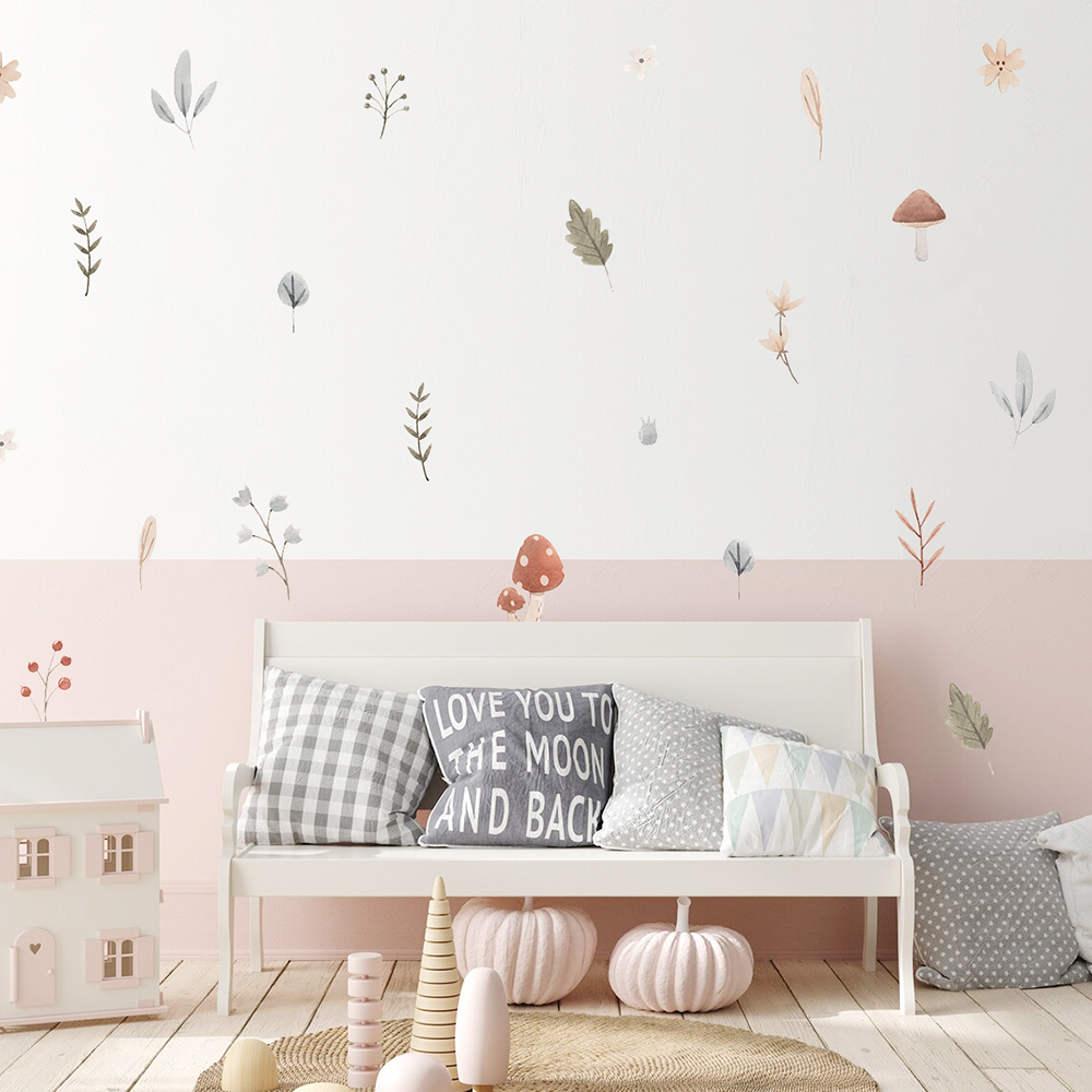 Boho การ์ตูนเห็ดสาขาใบดอกไม้รู - Baby Nursery Needs บทวิจารณ์และราคา