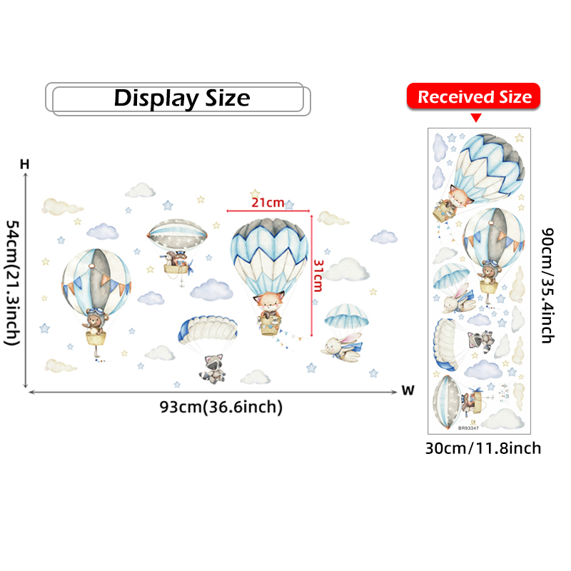 การ์ตูนสัตว์น่ารัก Hot Air บอล - Baby Nursery Items บทวิจารณ์และราคา
