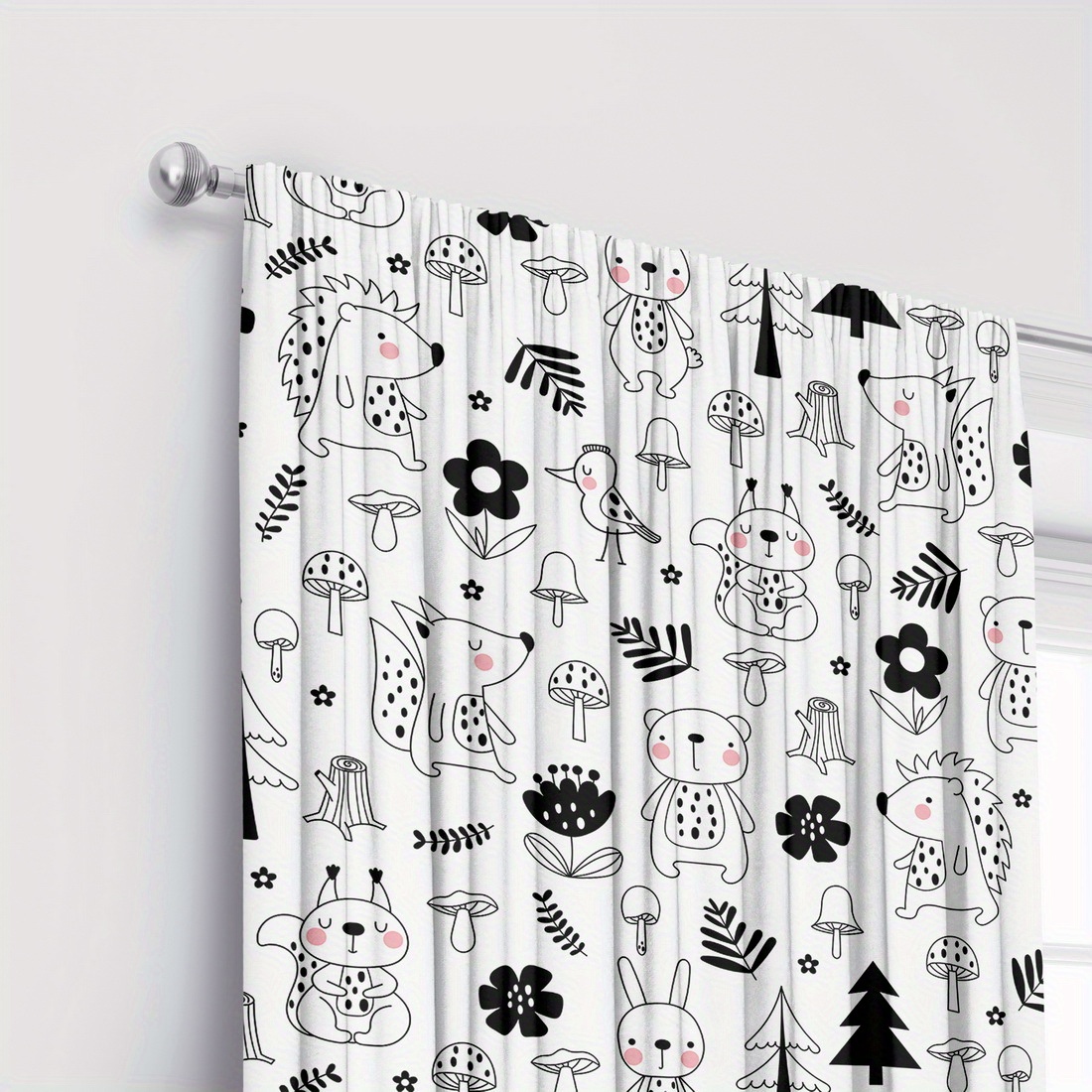 ม่านตกแต่งห้องเด็ก ลายป่าไม้สุ - Baby Nursery Curtains บทวิจารณ์และราคา