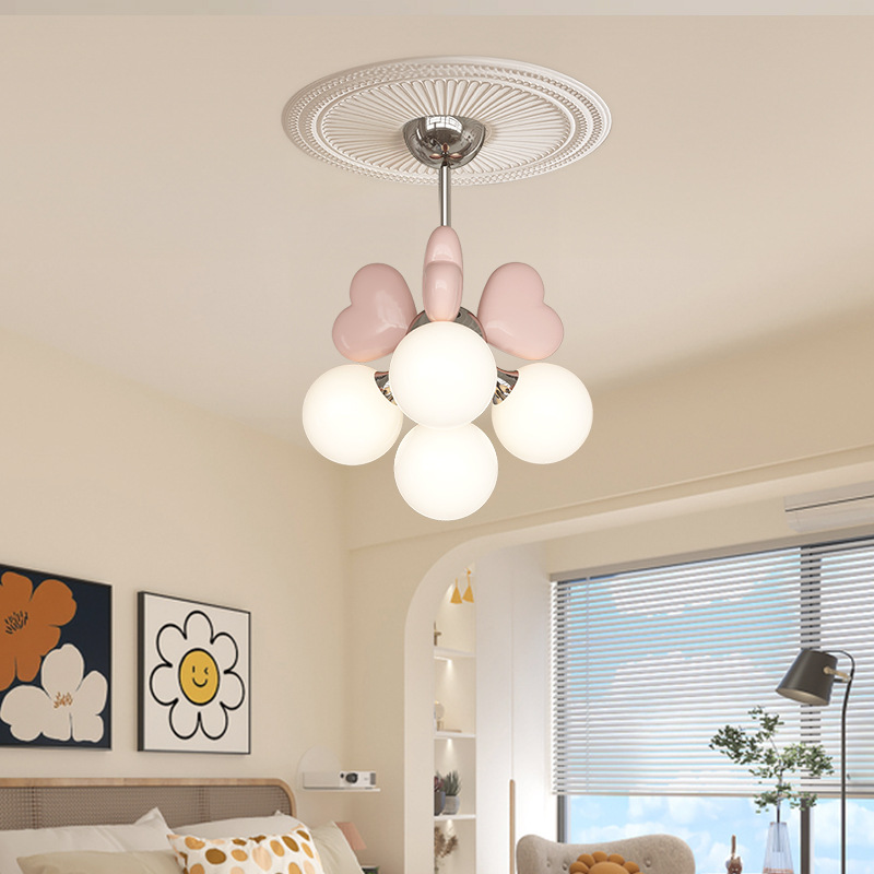 โคมไฟระย้ารูปหัวใจสีชมพู ปี 20 - Baby Nursery Chandelier บทวิจารณ์และราคา