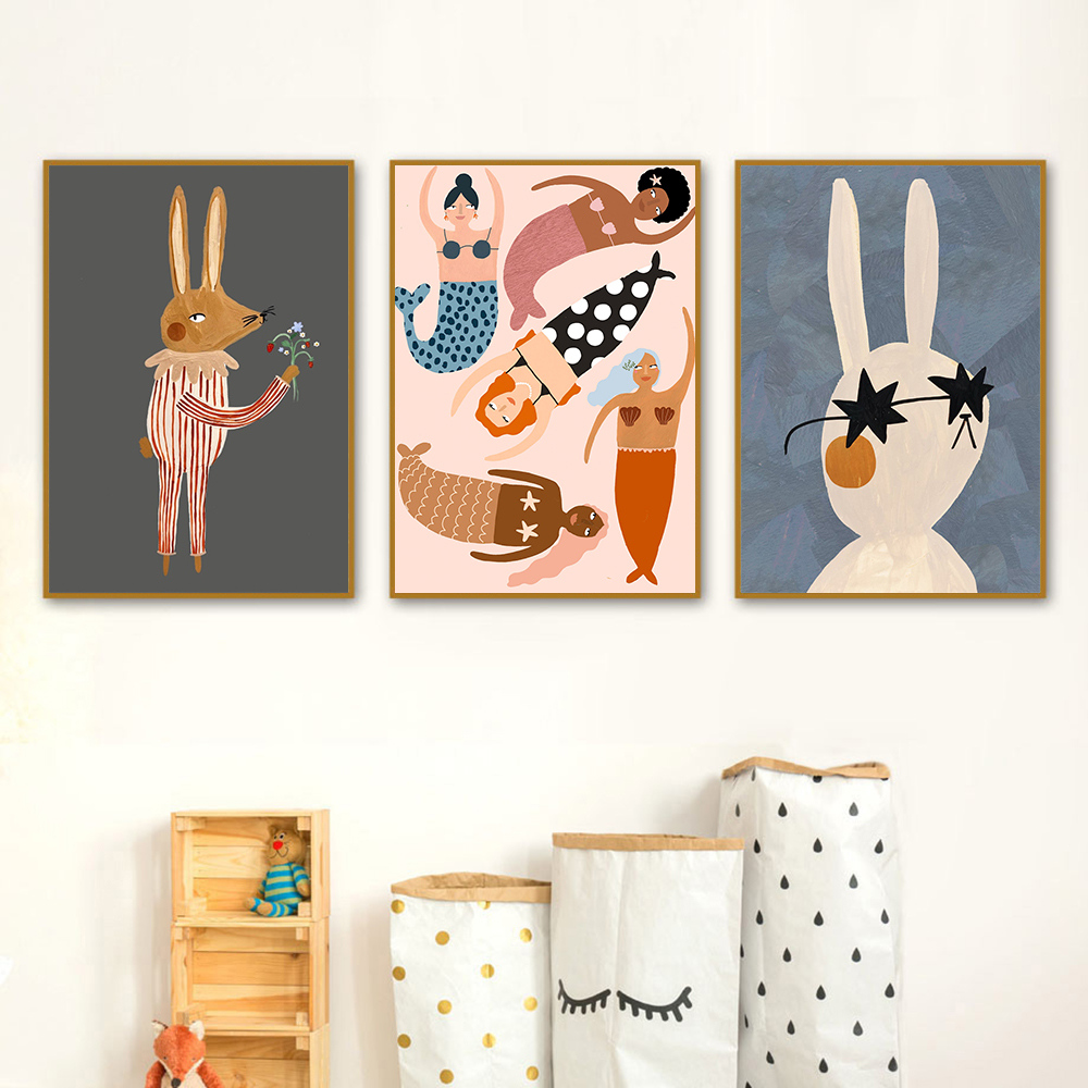 ภาพพิมพ์บนผ้าใบลายการ์ตูนกระต่ - Baby Nursery Quotes Wall Art บทวิจารณ์และราคา