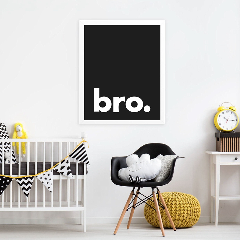Bro. พิมพ์ Minimalist วิชาการพ - Baby Nursery Quotes Wall Art บทวิจารณ์และราคา
