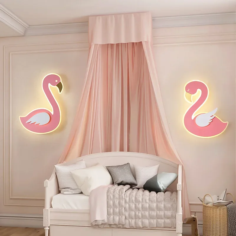 โคมไฟติดผนัง LED รูปนกฟลามิงโก - Baby Nursery Light Fixture บทวิจารณ์และราคา