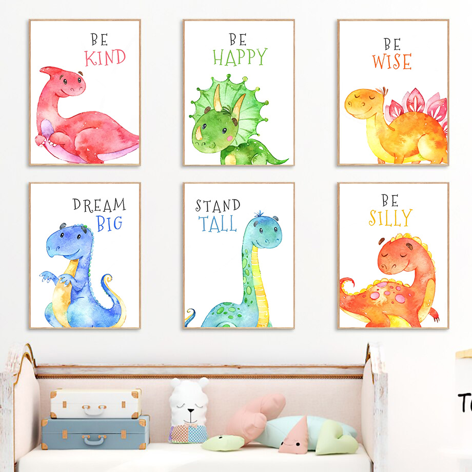 การ์ตูนไดโนเสาร์คําคม Wall Art - Baby Nursery Quotes Wall Art บทวิจารณ์และราคา