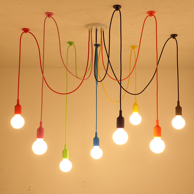 สีสันSpiderโคมไฟโคมระย้าสำหรับ - Baby Nursery Chandelier บทวิจารณ์และราคา