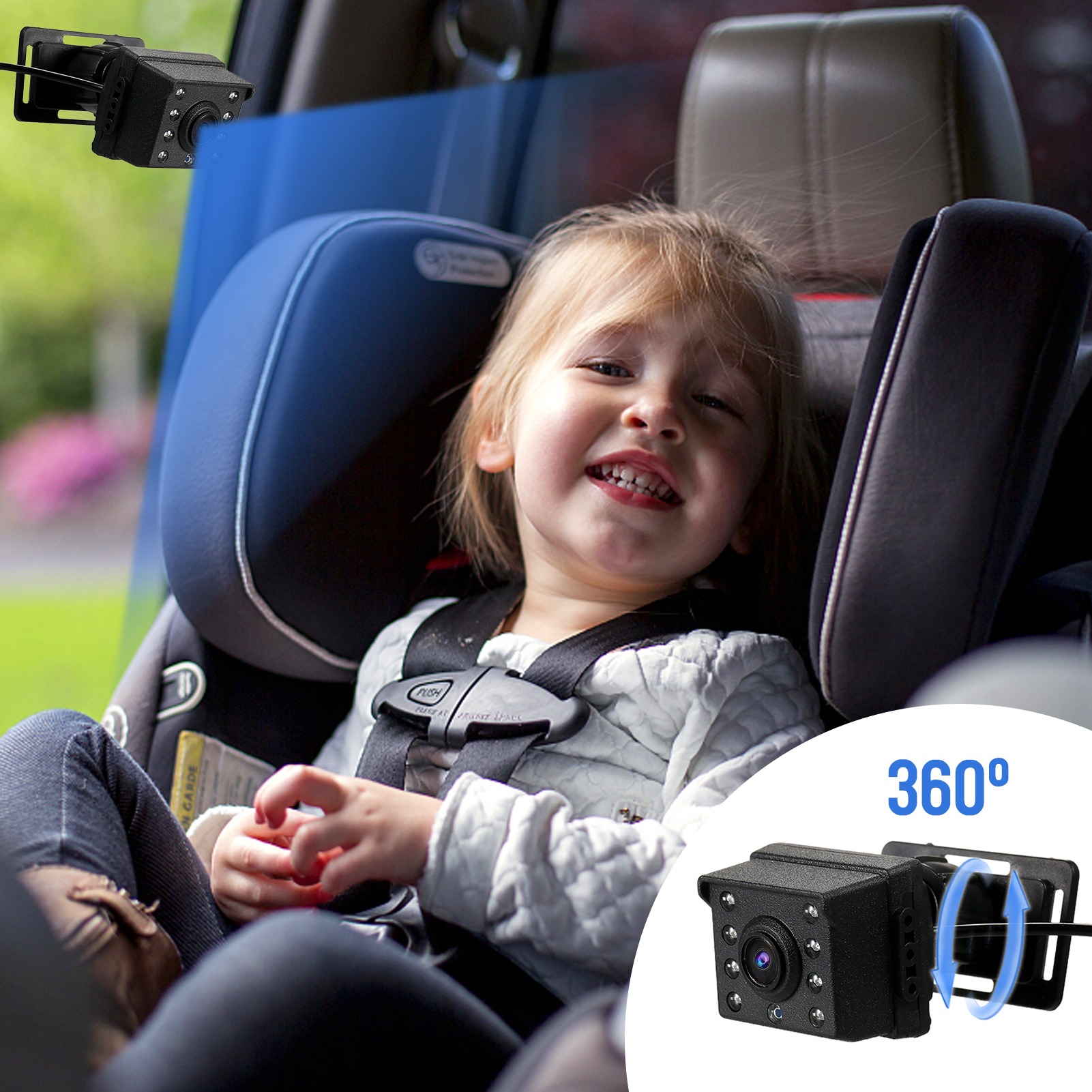กระจกมองหลังในรถยนต์สำหรับเด็ก - Baby Nursery Camera บทวิจารณ์และราคา