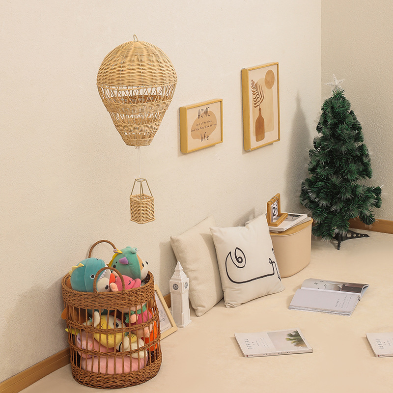 Handmade หวาย Hot Air บอลลูนโค - Baby Nursery Chandelier บทวิจารณ์และราคา