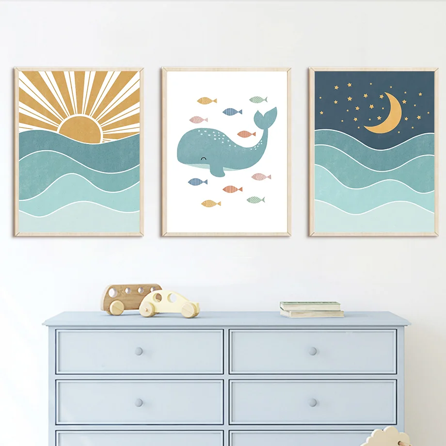 1 ชิ้น ภาพพิมพ์บนผ้าใบ ไร้กรอบ - Baby Nursery Quotes Wall Art บทวิจารณ์และราคา