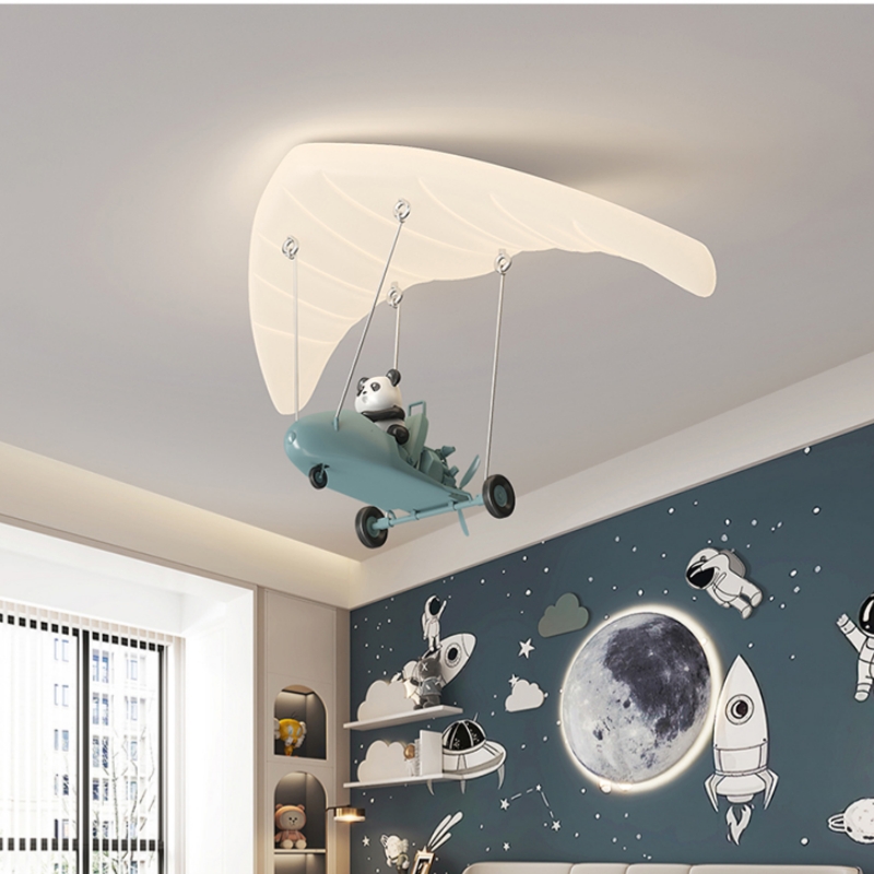 โคมไฟเพดานรูปนักบินการ์ตูนสำหร - Baby Nursery Chandelier บทวิจารณ์และราคา