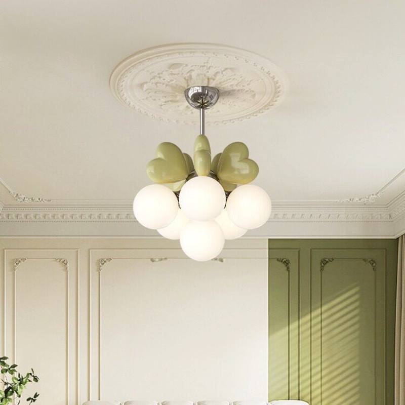 โคมไฟระย้ารูปหัวใจสีชมพูพร้อมไ - Baby Nursery Chandelier บทวิจารณ์และราคา