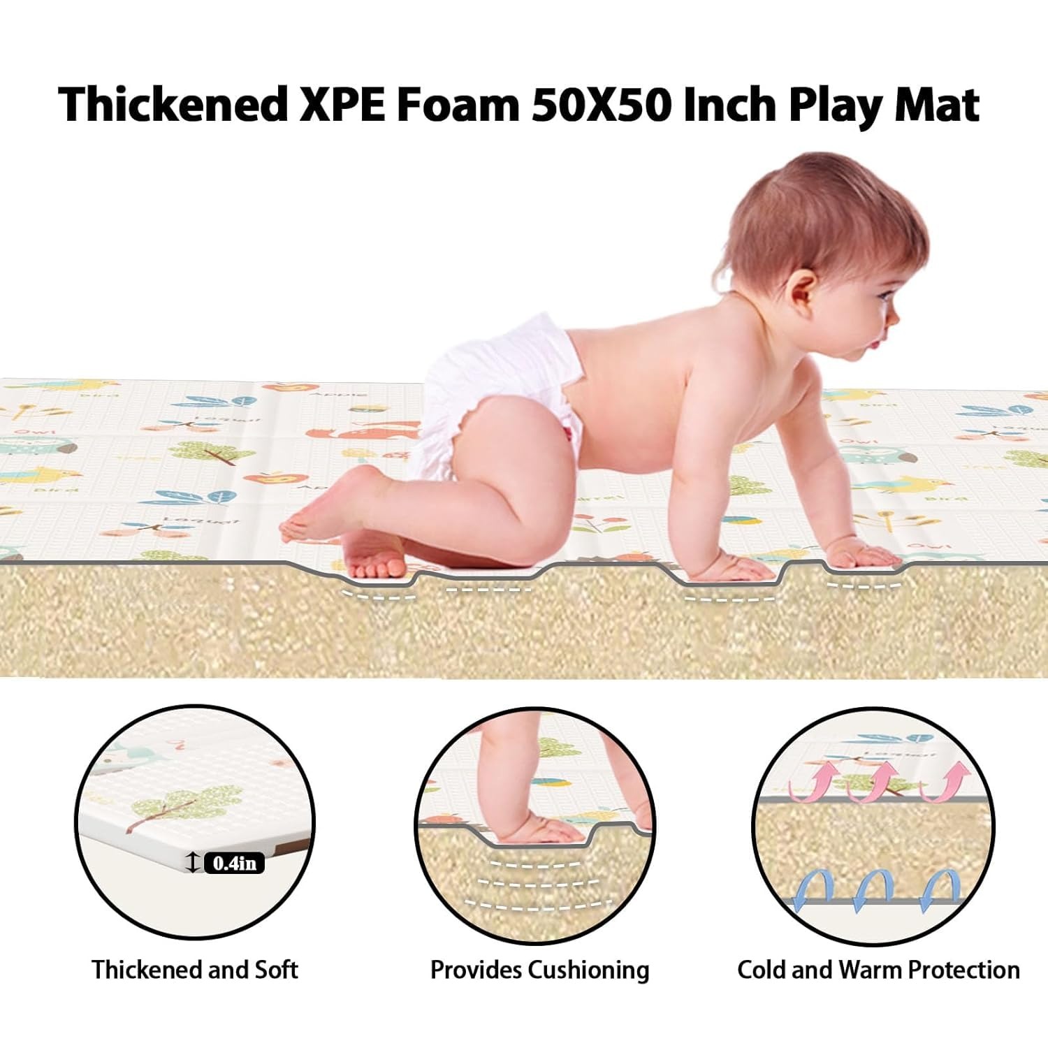 แผ่นรองคลานเด็กแบบสองด้าน พับไ - Baby Mattress Waterproof บทวิจารณ์และราคา