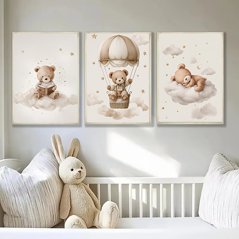 ภาพพิมพ์ผ้าแคนวาสลายหมีเท็ดดี้ - Baby Nursery Kit บทวิจารณ์และราคา